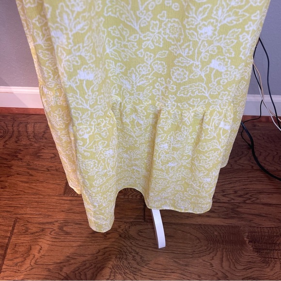 By The River Yellow Floral Tiered Midi Dress Size Small - Picture 4 of 9